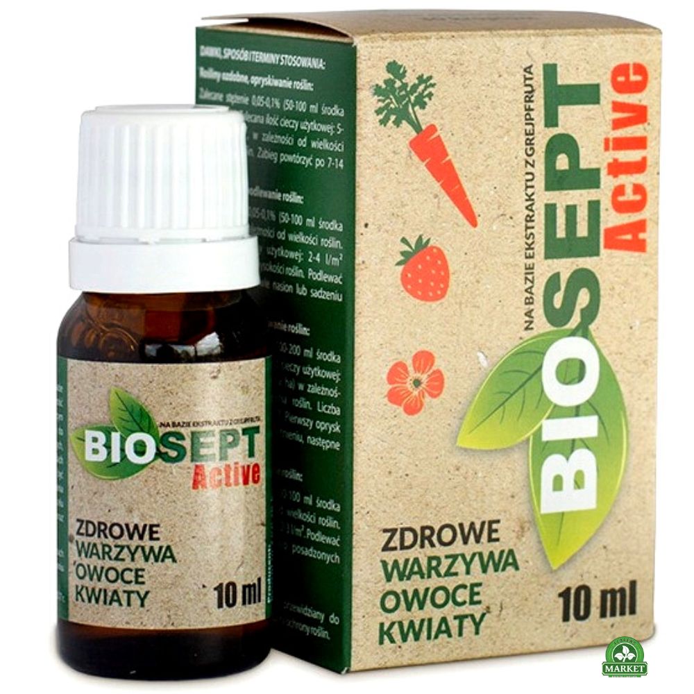 Biosept Activ 10 ml, Naturalny preparat na grzyby, plamy na liściach.