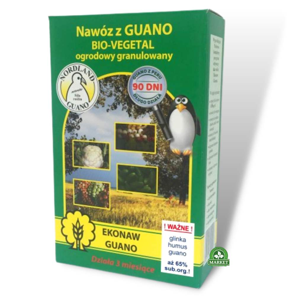 BIO VEGETAL OrganicPeru Guano 1 kg. Nawóz pobudzający wegetację roślin 90 dni.